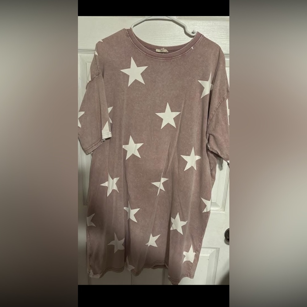 Star Patterned T-Shirt dress